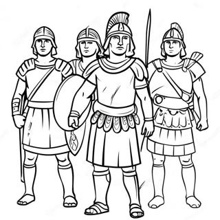 Ancient Roman Soldiers Coloring Page 18280-14735