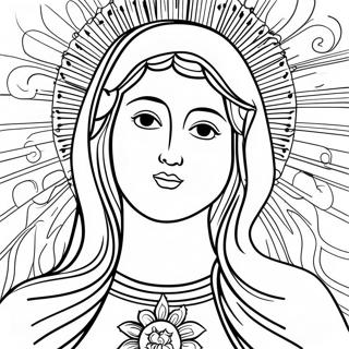 Virgin Mary Coloring Page 18299-14742