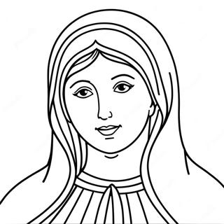 Virgin Mary Coloring Page 18299-14743