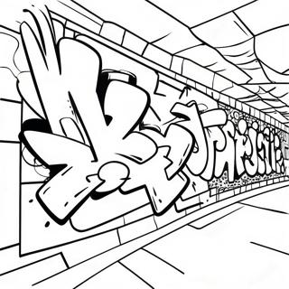 Colorful Graffiti Wall Coloring Page 182-150