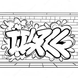 Colorful Graffiti Wall Coloring Page 182-151