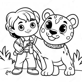 Diego And Baby Jaguar Adventure Coloring Page 18350-14789