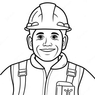 Construction Worker In Safety Gear Coloring Page 18359-14786