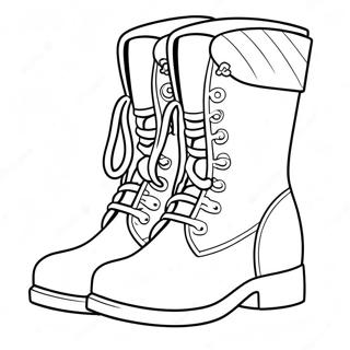 Cute Cartoon Boots Coloring Page 18399-14819