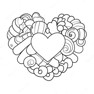 Candy Heart Coloring Pages