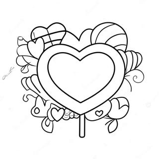 Candy Heart Coloring Page 18409-14828