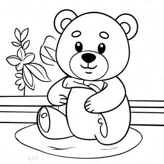 Potty Training Fun With Teddy Bear Coloring Page 18419-14834