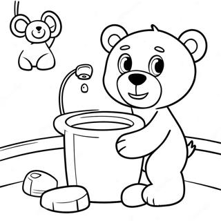 Potty Training Fun With Teddy Bear Coloring Page 18419-14836