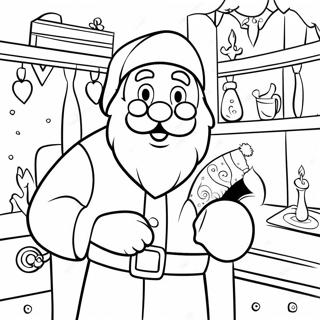 Jolly Santa In His Workshop Coloring Page 18450-14864