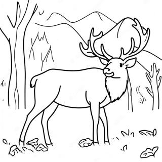 Elk Coloring Page 18469-14878