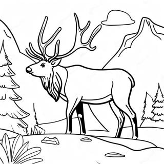 Elk Coloring Page 18469-14879