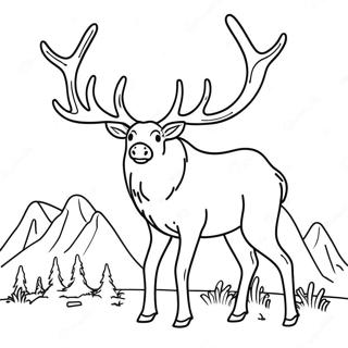 Elk Coloring Page 18469-14880