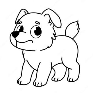 Playful Australian Shepherd Puppy Coloring Page 18480-14895