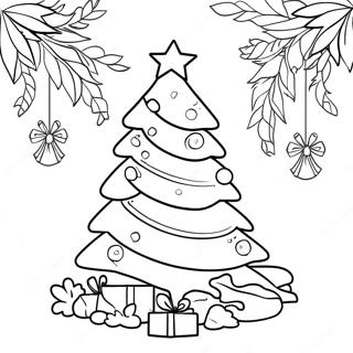 Festive Christmas Tree Coloring Page 18500-14905