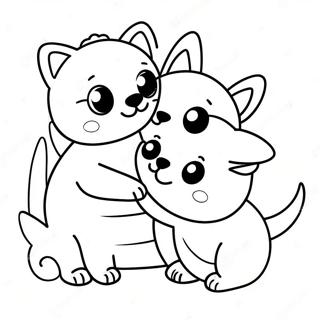 Cute Lol Pets Playing Together Coloring Page 18510-14909