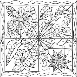 Colorful Quilt Blocks Coloring Page 18520-14923