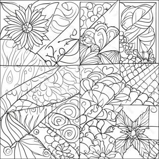 Colorful Quilt Blocks Coloring Page 18520-14924