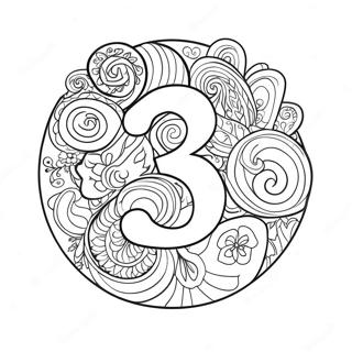 Number 3 Coloring Pages