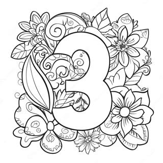 Number 3 Coloring Page 18529-14928