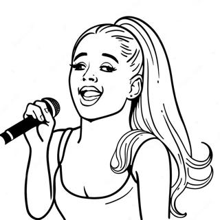 Ariana Grande Singing On Stage Coloring Page 1852-1521