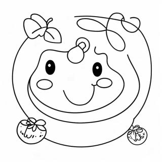 Cute Number 3 With Smiling Face Coloring Page 18530-14929