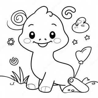 Cute Number 3 With Smiling Face Coloring Page 18530-14930