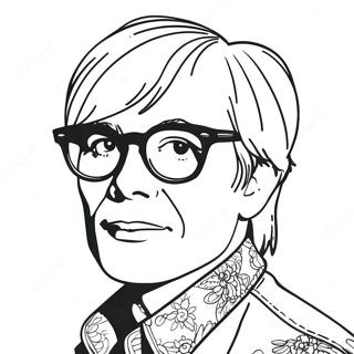 Andy Warhol Coloring Page 18609-14985