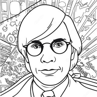 Colorful Andy Warhol Pop Art Coloring Page 18610-14991