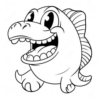 Funny Big Mouth Animal Coloring Page 18620-14998