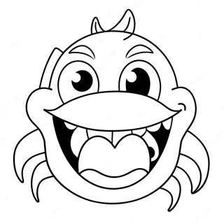 Funny Big Mouth Animal Coloring Page 18620-15000