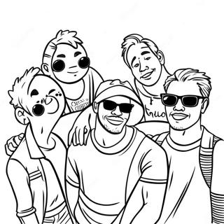 Cool Homies Hanging Out Coloring Page 18670-15040