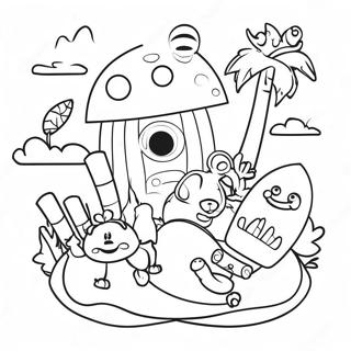 Colorful Island Of Misfit Toys Coloring Page 18680-15048