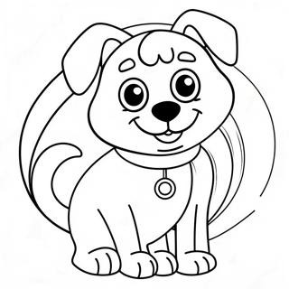 Cute Target Dog Mascot Coloring Page 18690-15057