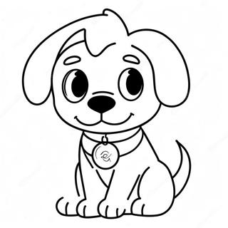 Cute Target Dog Mascot Coloring Page 18690-15058