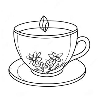 Tea Cup Coloring Pages