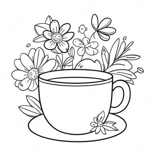 Tea Cup Coloring Pages