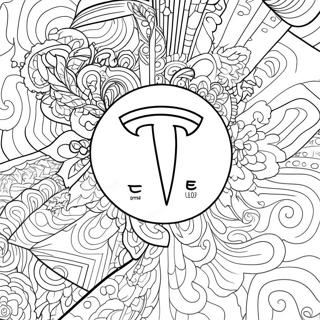 Tesla Logo Coloring Page 1871-1540