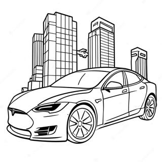 Tesla Model S In Motion Coloring Page 1872-1558