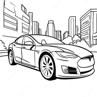 Tesla Model S In Motion Coloring Page 1872-1559