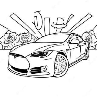 Tesla Model S In Motion Coloring Page 1872-1560