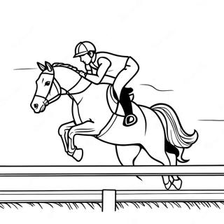 Show Jumping Horse Coloring Pages