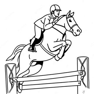 Show Jumping Horse Coloring Page 18731-15083