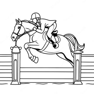 Show Jumping Horse Coloring Page 18731-15084