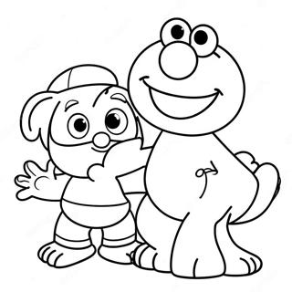 Elmo And Abby Coloring Pages