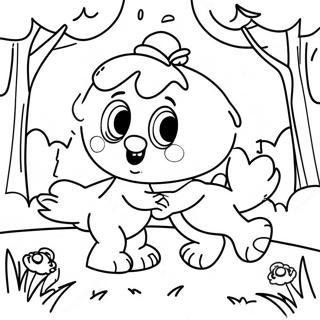 Elmo And Abby Playing In The Park Coloring Page 18742-15093