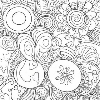 Colorful Groovy Shapes Coloring Page 18752-15098