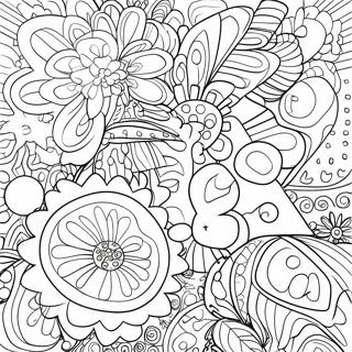 Colorful Groovy Shapes Coloring Page 18752-15099