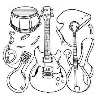 Rock And Roll Coloring Pages