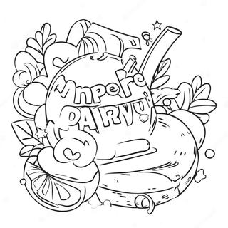 Word Party Coloring Page 18771-15115