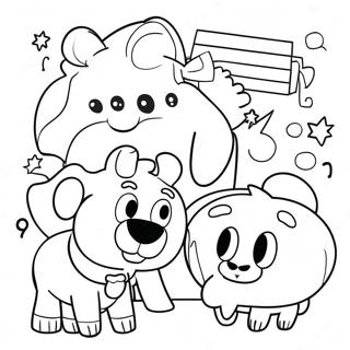 Word Party Characters Coloring Page 18772-15119